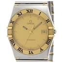 OMEGA Constellation 18K Gold Steel Quartz Wristwatch - Omega