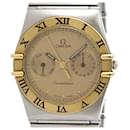OMEGA Constellation 18K Gold Steel Quartz Wristwatch - Omega