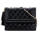 Chanel Black Quilted Lambskin Tassel Flap