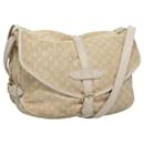 LOUIS VUITTON Monogram Mini Lin Saumur PM Shoulder Bag Ivory M95314 Auth ep7784 - Louis Vuitton