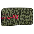 LOUIS VUITTON Monogram Graffiti Zippy Wallet Pink M93710 LV Auth MY064V - Louis Vuitton