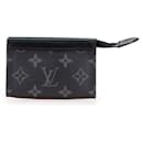 Louis Vuitton Monogram Eclipse Pochette Cle Voyage Coin Case