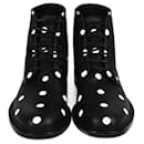 Saint Laurent Black/White Polka Dots Boots