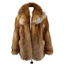 Brunomagli Brown Fox Fur Coat - Autre Marque