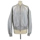 Christian Dior x Jordan Grey Logo Embroidered Bomber Jacket - Autre Marque