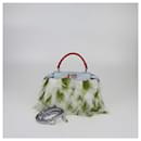 Fendi Multicolor Satin Mini Embellished Peekaboo Top Handle Bag