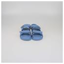 Christian Dior Light Blue Dioract Flat Sandals