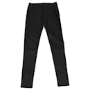 MM6 Maison Martin Margiela Black/Grey Leather Skinny Pants - Autre Marque