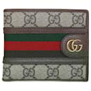 Gucci Brown/Beige GG Supreme Ophidia Bifold Wallet