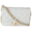 Chanel Light Blue Quilted Lambskin CC You Mini Flap Bag