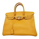 Hermes Birkin 35 Handbag in Courchevel Jaune - Hermès