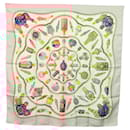 HERMES Carré 90 Écharpe "Qu importe le flacon" Soie Rose Auth 135496 - Hermès