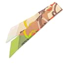 Hermès Brown Grand Apparat Silk Twilly Scarf