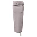  Christopher Esber Embellished Lattice Midi Skirt in Grey Rayon - Autre Marque