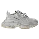 Balenciaga Triple S Sneakers in Grey Polyester