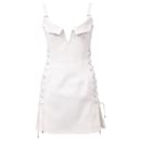 Dion Lee Hook & Eye Pocket Mini Dress in White Rayon - Autre Marque