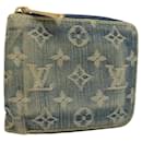 LOUIS VUITTON Monogram Denim Mini Zippy Wallet Wallet Blue M95342 LV Auth 135447 - Louis Vuitton