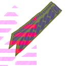 Hermès Orange Clic Cest Noue Silk Twilly Scarf