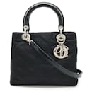 Dior Lady Dior Nylon Handbag Black