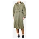 Green heavyweight linen trench coat - size S - Autre Marque