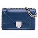 Dior Blue Mini Lambskin Diorama Flap