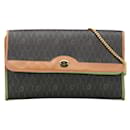 Dior Black Honeycomb Coated Canvas Chain Shoulder Bag