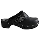 Black leather clogs - Autre Marque
