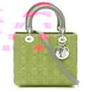 Dior Lady Dior Leather Handbag Orange/Pink