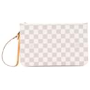 Louis Vuitton White Damier Azur Neverfull Pouch MM