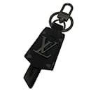 Louis Vuitton Black Leather Keyring