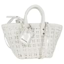 BALENCIAGA Bistro XS Hand Bag Enamel 2way White Silver 671342 Auth 135923M - Balenciaga