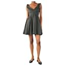 Dark green linen mini dress - size XS - Autre Marque