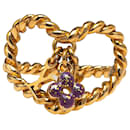 Louis Vuitton Gold Gold Plated Monogram Sweet Heart Ring