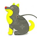 Louis Vuitton Monogram Titanium Porte Address Dog Charm