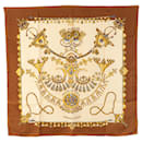 Hermès Brown Parures des Sables Silk Scarf