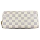 Louis Vuitton White Damier Azur Zippy Long Wallet