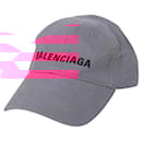 Boné de beisebol em algodão com bordado do logo Balenciaga