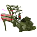 Aquazzura Wild Thing Sandals in Red Suede