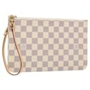 LOUIS VUITTON Damier Azur Neverfull MM Pouch Pouch LV Auth BA4707 - Louis Vuitton