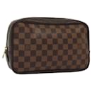 LOUIS VUITTON Damier Ebene Trousse Toilette Clutch Bag N47623 LV Auth BA4732 - Louis Vuitton