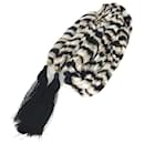 Louis Vuitton Brown and White Silk Stole