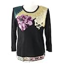 LEONARD FASHION Flower motif Logo embroidery Silk Cupra Knit - Autre Marque