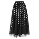 RED VALENTINO Flower Embroidery Tulle Skirt - Autre Marque