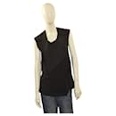 Ilaira Nistri sleeveless asymmetric layered black silk top size 44 IT - Autre Marque