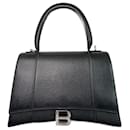 Hourglass Medium Black Leather - Balenciaga