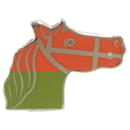 Anneau de foulard en métal orange Cadrege Hermès