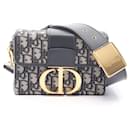 Dior 30 MONTAIGNE Oblique Canvas Leather Shoulder Bag