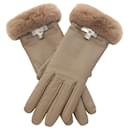 Hermes Kelly Cadena Charm Lambskin Mink Gloves - Hermès