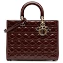 Dior Red Large Patent Cannage Lady Dior