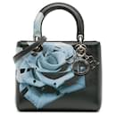 Dior Green Medium Deerskin Floral Print Lady Dior